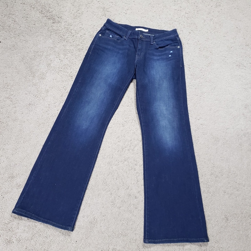 Levis Jeans Womens 30 (29x30) Blue 529 Curvy Bootcut Stretch Denim Boho Casual - Picture 2 of 10
